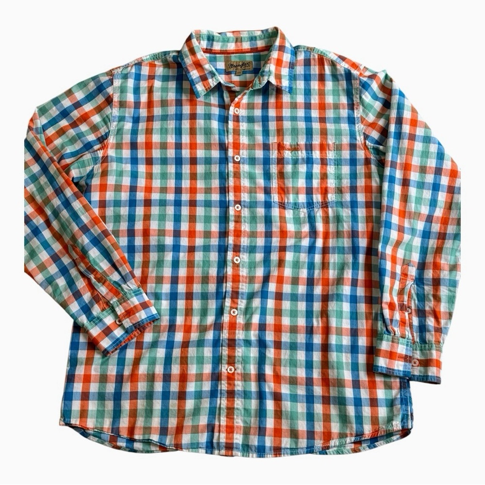 Plaid Button-Down Shirt - Multicolor